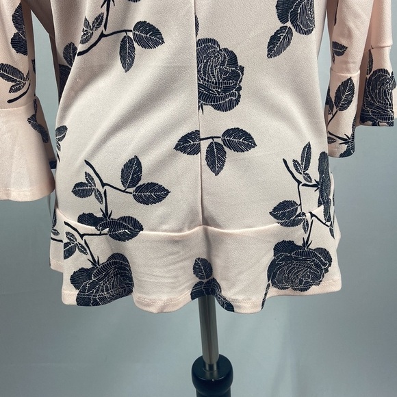 Candies 3/4 Sleeve Ruched Blouse with Bell Sleeves - Picture 5 of 9